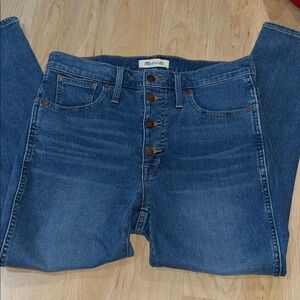 Madewell High Rise Blue Denim Jeans
